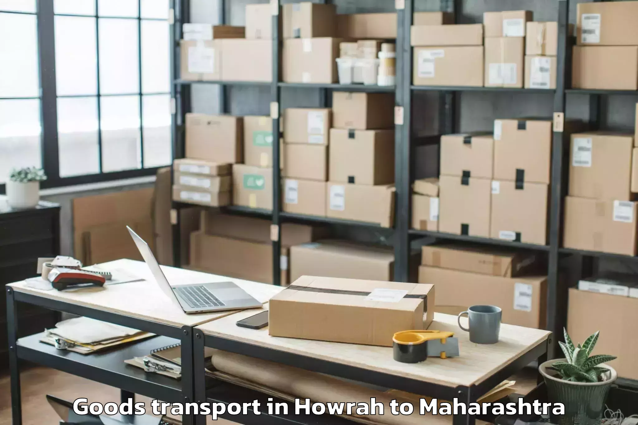 Reliable Howrah to Pombhurna Goods Transport